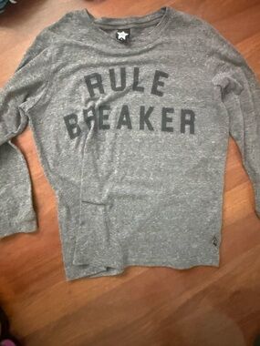 Kids 'Rule Breaker' Grey Long Sleeve Tee